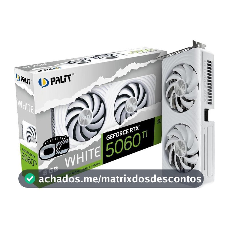 Placa de Vídeo Palit RTX 5060 Ti Dual OC 8GB