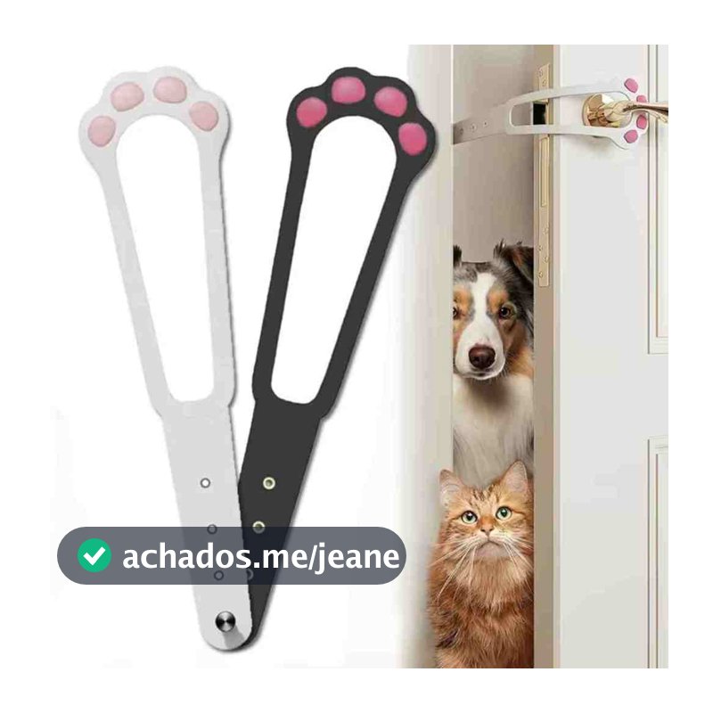 Trava de Porta Pet pra  Gatos  Ajustável Flexível -  Segurança Sem Furo, Kit com 1 , 2 ou 3 Unidades