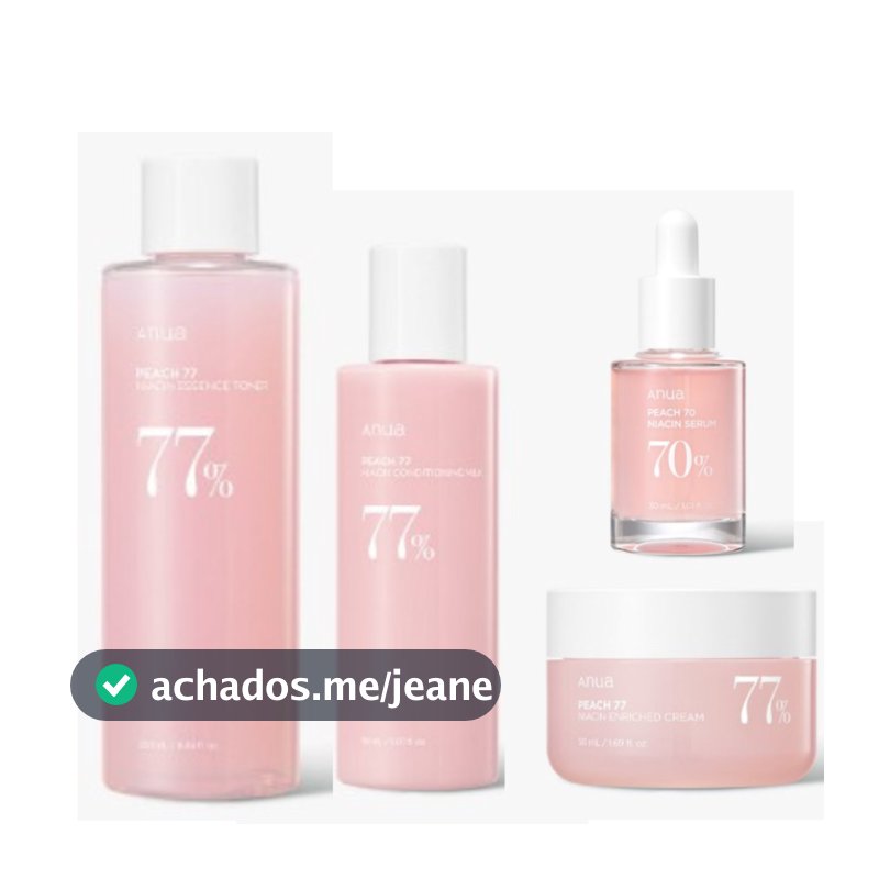 [ANUA] Toner Essência De Niacina 77 % Pêssego 250ml/77 Leite Condicionado 150ml/3 . Soro De 70 30ml Creme Enriquecido 50ml