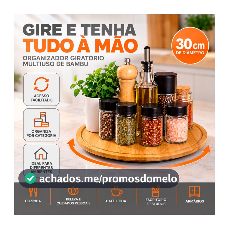 bandeja giratória de bambu tábua prato redonda giratório 360º bambu frios suporte