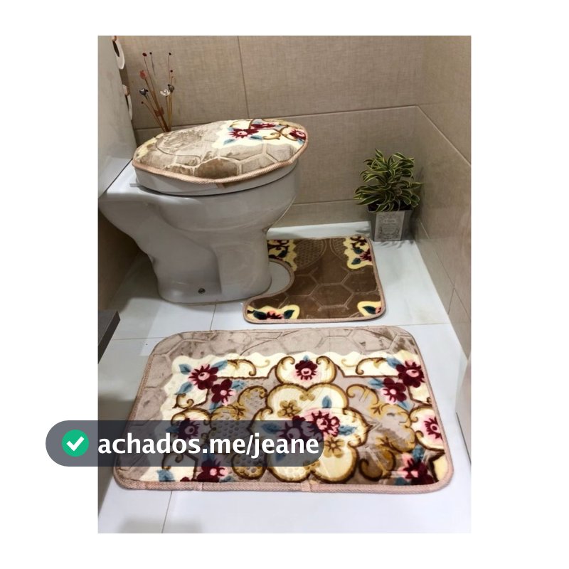 Jogo 3 Peças De Banheiro Bolinha Antiderrapante DECORACAO DE CASA E BANHEIRO Top Olaola