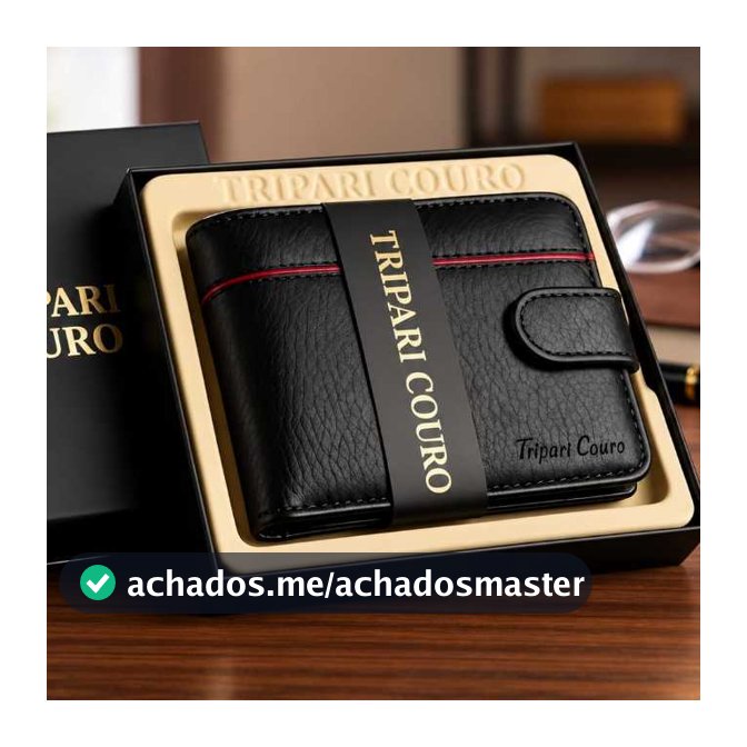 Carteira Masculina Couro Legítimo Premium Extra Macio Com Fecho Ref 957
