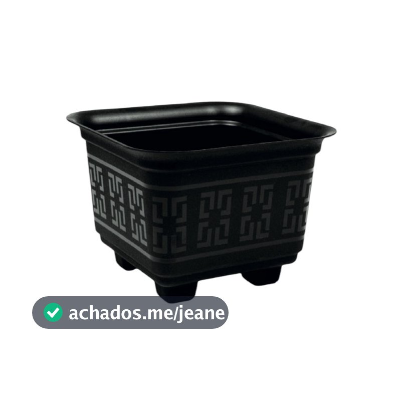 Kit 8 Vaso Quadrado 6L Plástico Reforçado para Plantas Flores Jardim Horta Resistente Decorativo