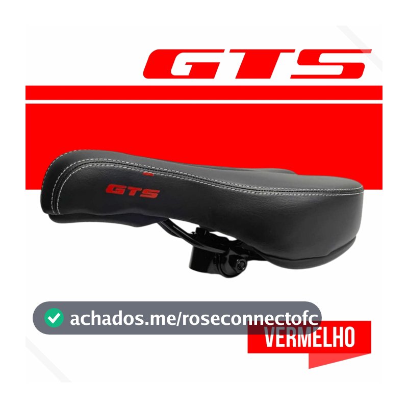 Banco Selim MTB Vazado Confortável Preto Anti-Prostático Couro ECO - GTS-TEC