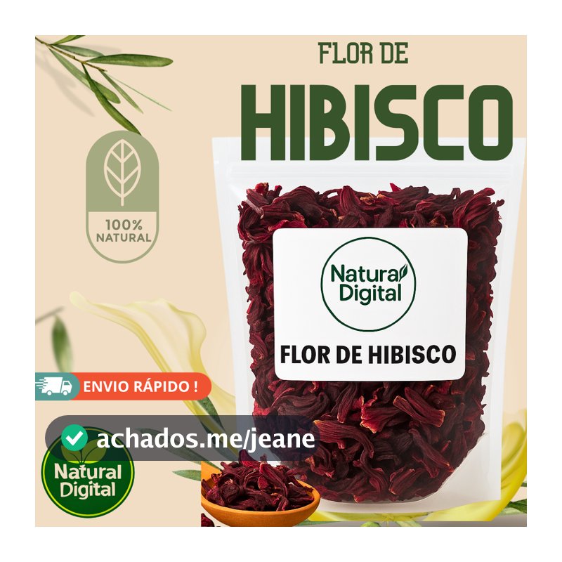 Flor de Hibisco Desidratada Natural Digital – 250 g | 500 g | 1 kg