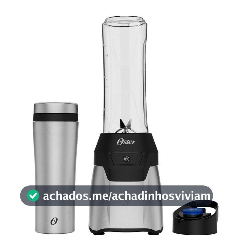 Liquidificador Portátil Power Blender Inox Oster com 2 Jarras To Go
