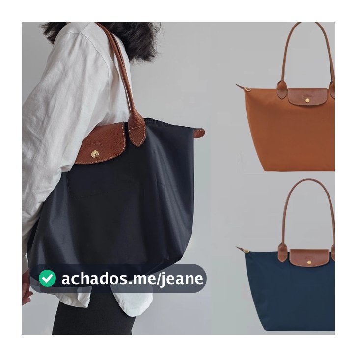 Bolsa longa tote dobrável à mão, impermeável, capacidade ampla, ideal para estudantes