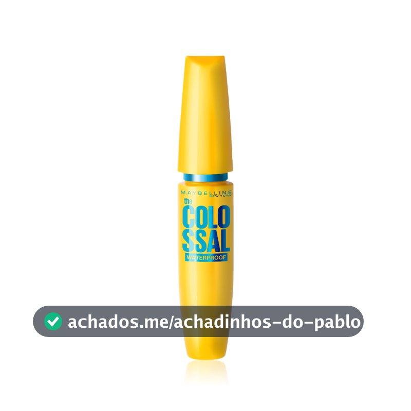 Máscara de Cílios À Prova d'Água Longa Duração 9x Mais Volume Cor Preto, The Colossal Volum' Express Maybelline NY, 8ml