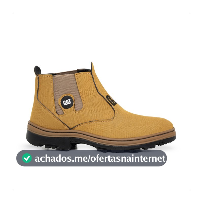 Bota Masculina Com Elástico Botina Trabalho Dia A Dia Couro Sintético
