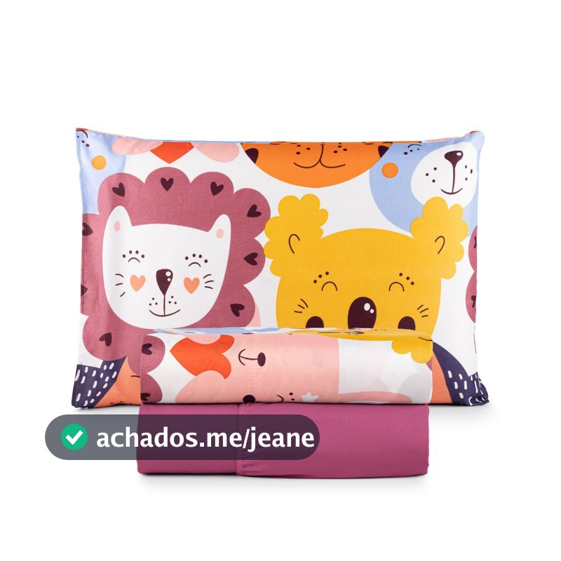 Jogo de Lençol Estampado Solteiro 03 Peças Cama Box 200 Fios Macio