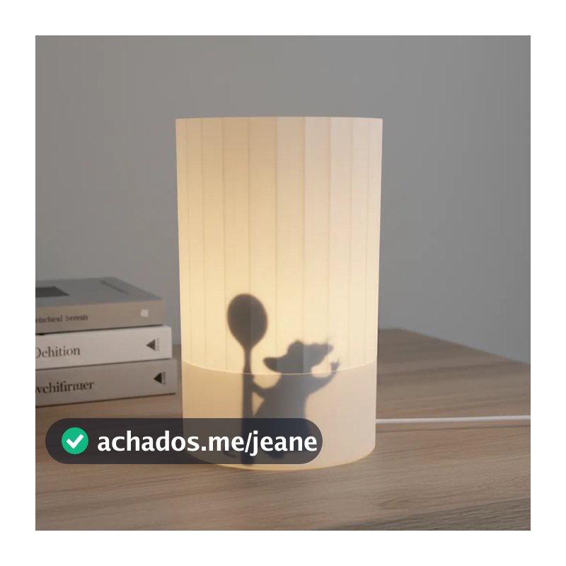 Luminária / Abajur De Mesa Com Tema Ratatouille - Acompanha Lampada Branco Quente e Interruptor para tomada 127-220V