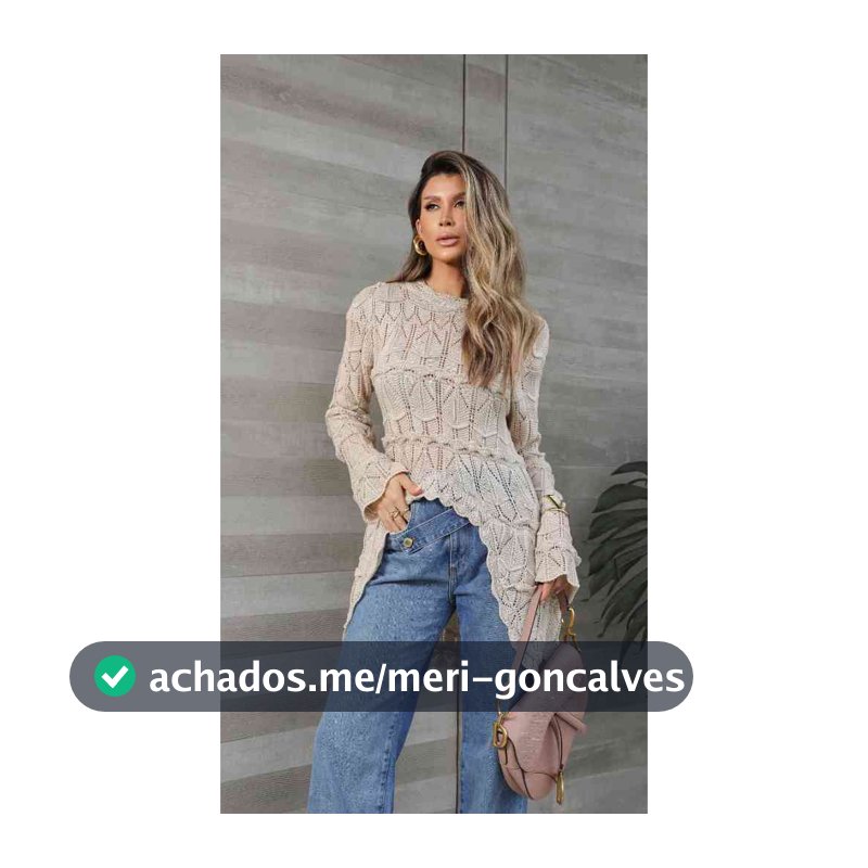 Blusa De Frio Feminina Rendada Tricot Mullet Boho Chic Gola Redonda Com Babado Outono Inverno