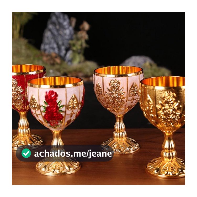 Uma Taça Européia De metal vintage Doméstico Criativo De Alta Qualidade Baijiu Pequena De Vinho