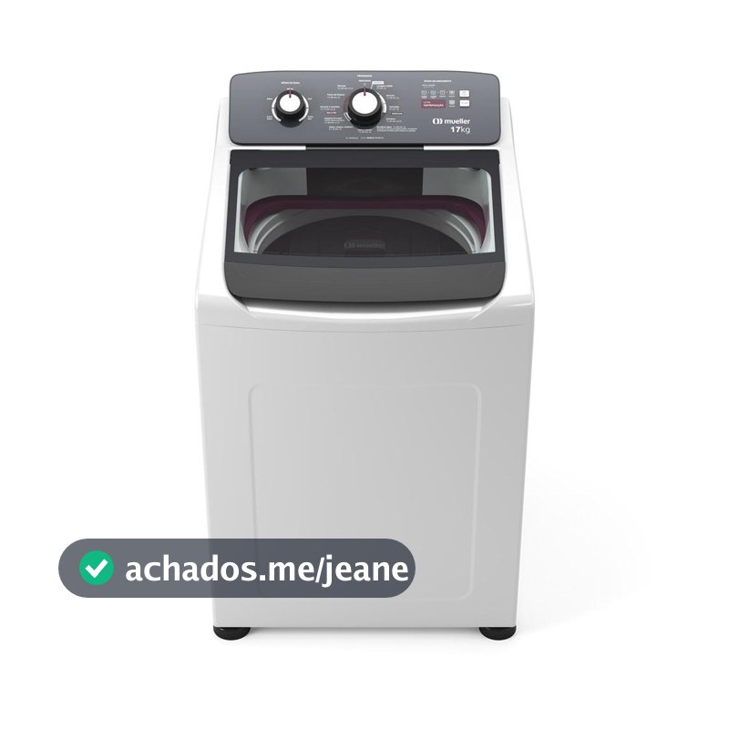 Máquina De Lavar Mueller 17Kg Automática com Ultracentrifugação e Ciclo Rápido Branca MLA17 127V