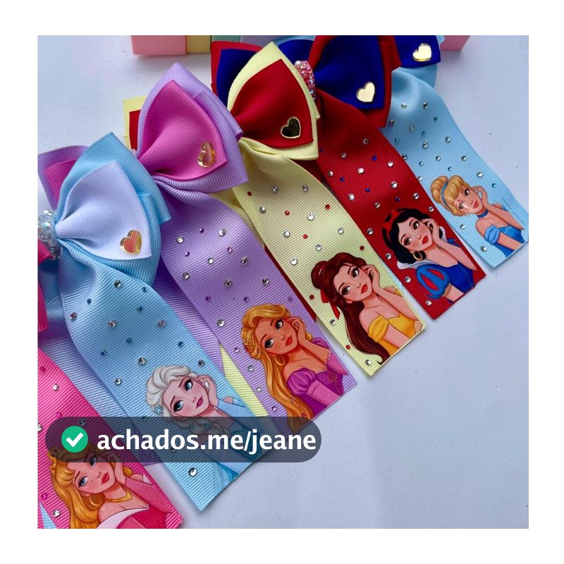 Laço de Cabelo Para Meninas das Princesas Disney