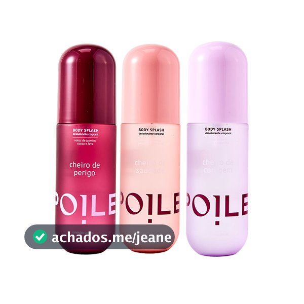 Kit 3 Body Splashes Femininos Perigo Saudade Coragem Perfume Corporal 200ml Spoiler