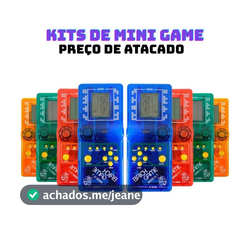 Kit até 24 Mini Game Portátil Retro Brinck Game 9999 Jogos Envio Rápido