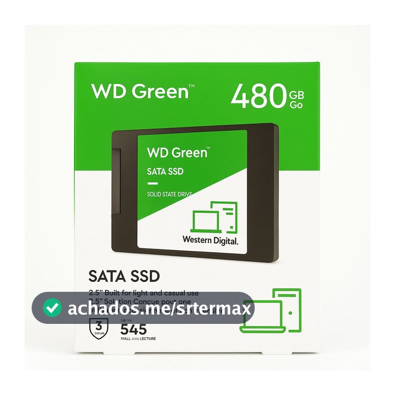 SSD WD Green 480GB INTERNO WESTERN DIGITAL SATA3 WD GREEN WDS480G3G0A 480GB VERDE
