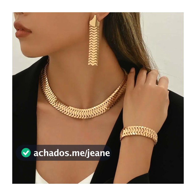 Conjunto De Joias Com Corrente De Cobra De Pista Grande , 3 Peças , Para Mulheres , Presente Moderno , Mãe , Namorada