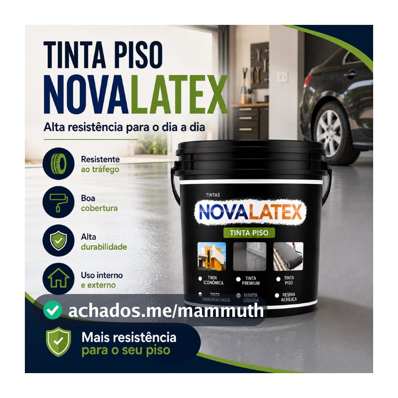 Tinta Piso Acrílica 5KG Novalatex - Antiderrapante Sem Cheiro Secagem Rápida Alta Resistência