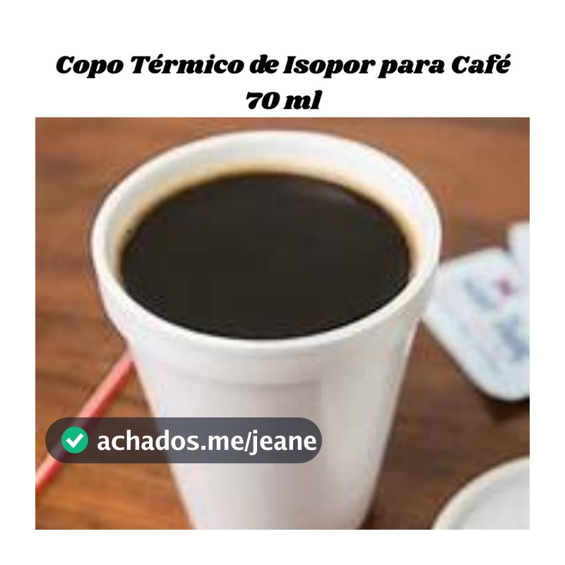 Copo  Isopor Térmico para Café 70Ml Descartável 50/100/150/200 unidades.