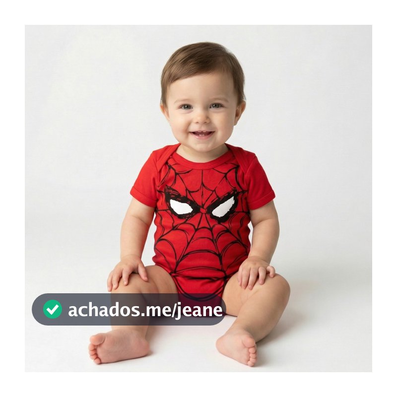 Body Bebê Menino Homem Aranha Recém Nascido Enxoval RN Saída Maternidade Mesversario Envio Rápido