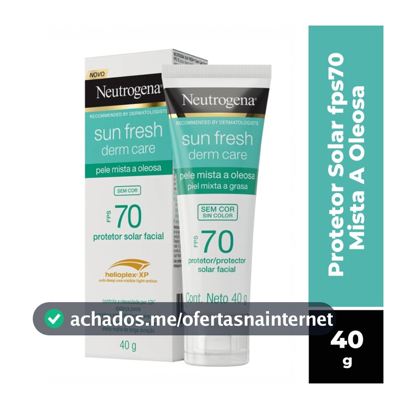 PROTETOR SOLAR FACIAL NEUTROGENA FPS70 MISTA A OLEOSA 40G