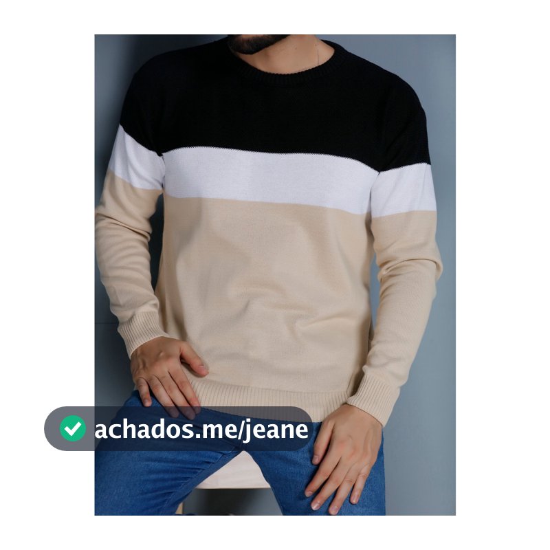 Sueter tricot masculino casaco blusa de frio gola redonda manga longa blusa