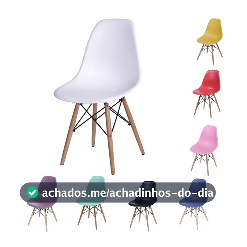 Cadeira de Jantar DKR Eames Boxbit para sala de jantar ou escrivaninha várias cores