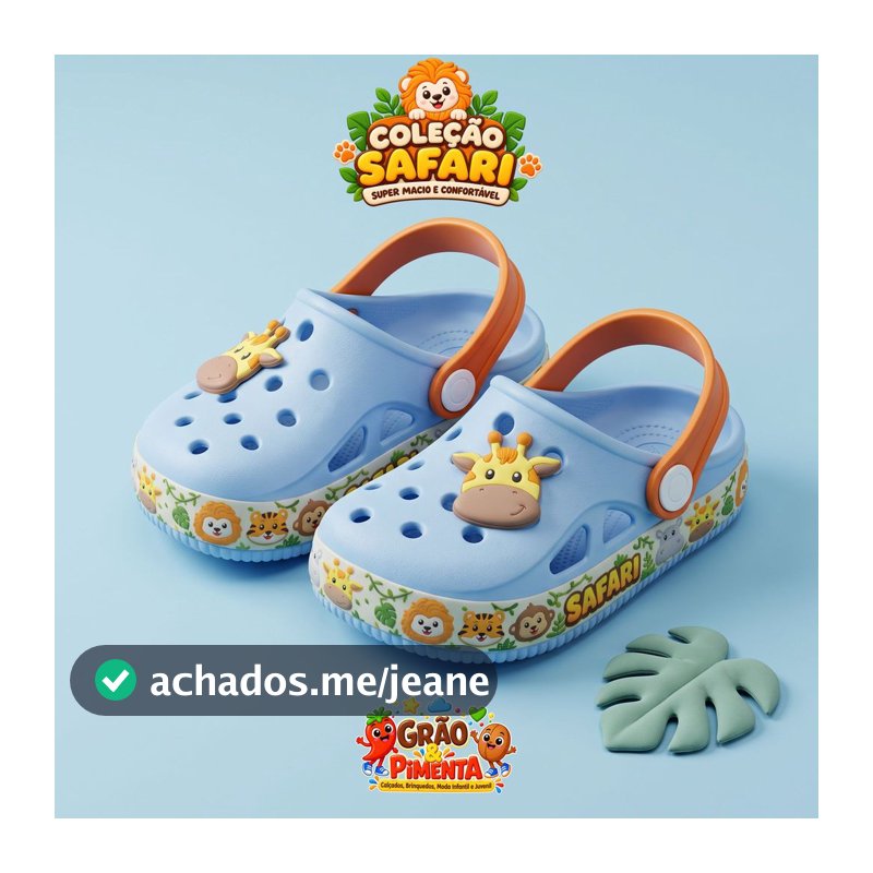 Sandalia Infantil menino enfachetado safari selva  Confortável Leve Antiderrapante Macio