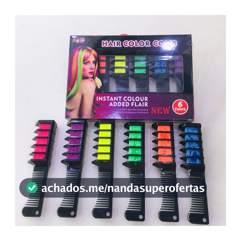 Pente/Giz De Cabelo Colorir//Salão De Beleza/Festas/Fãs/Ferramenta De Cosplay