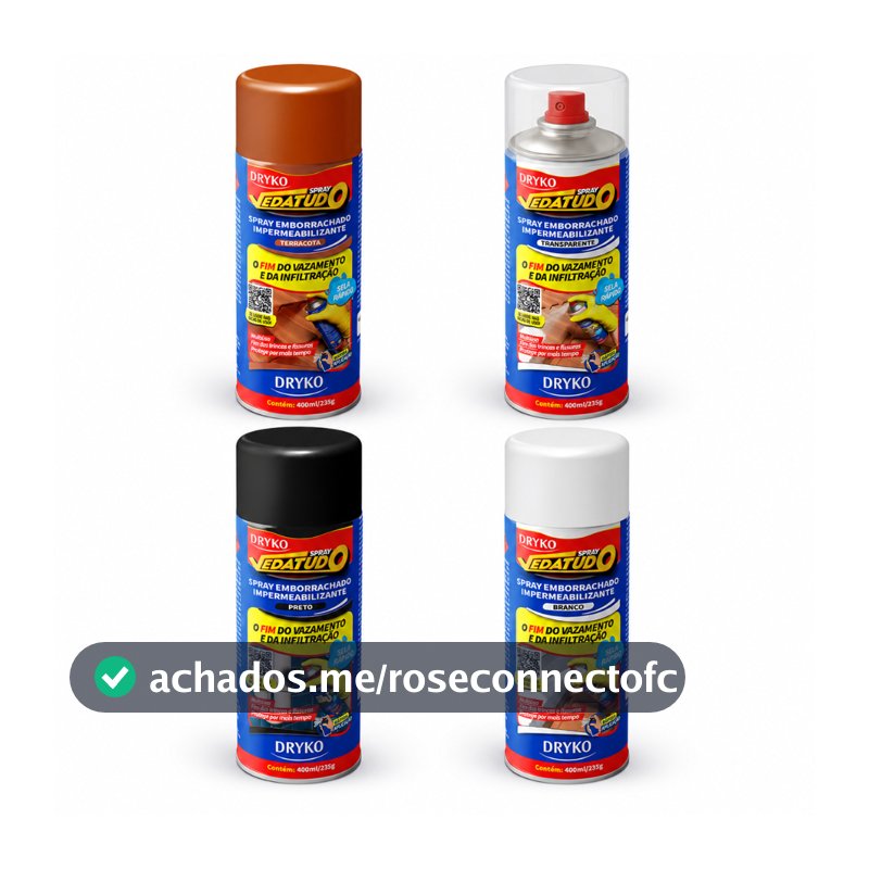 Spray Vedatudo 400ml Impermeabilizante Emborrachado Dryko