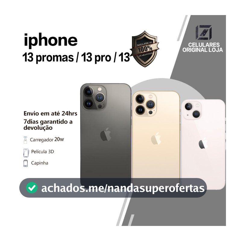 Celular iPhone 13/ 13 Pro/ 13 Pro Max 128/256GB Vitrine 100% Original Apple