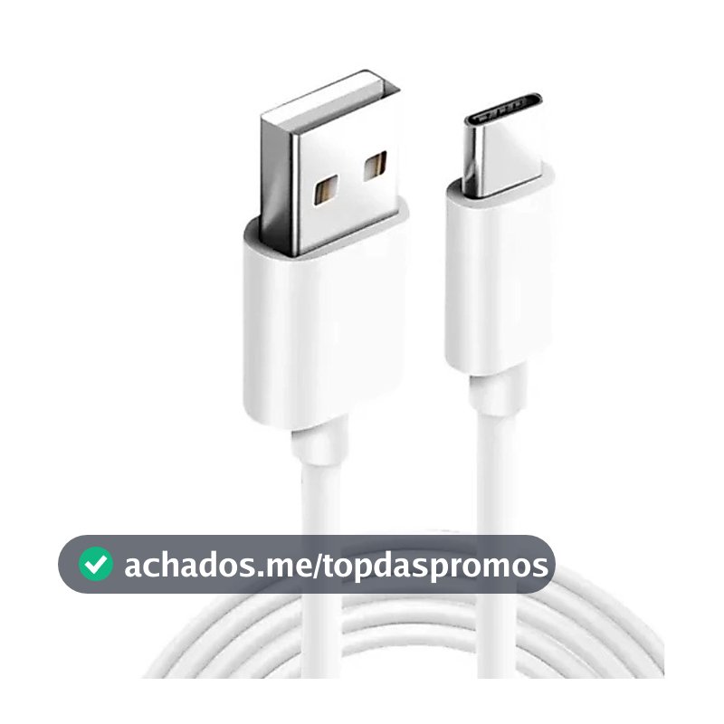 Cabo Carregador USB Typo C 1 Metro Para Android Galaxy Xiomi Moto G Carregamento Turbo Reforçado