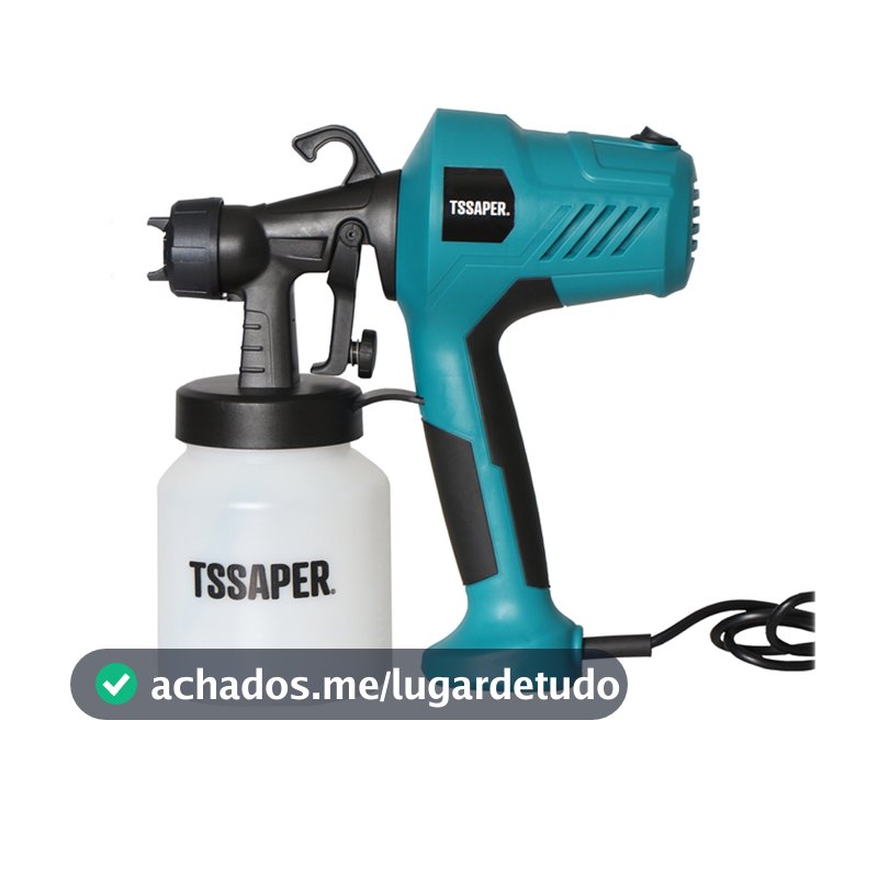 Pistola Elétrica Para Pintura Pulverizador de Tinta com Bico de Metal e Compressor 450w - TSSAPER