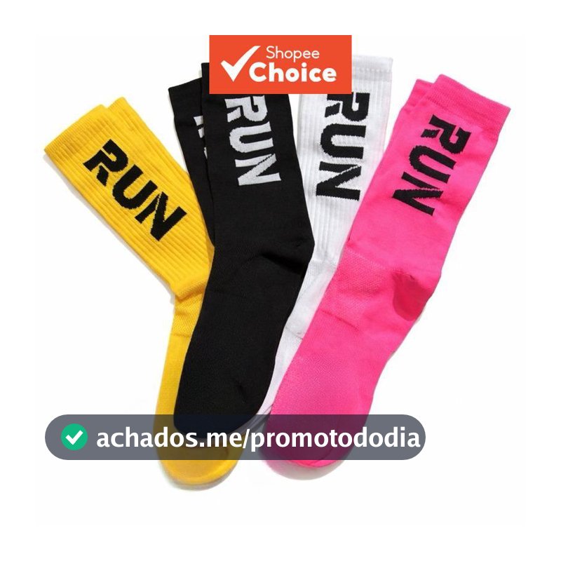 Kit 3 Pares de Meias Esportivas Unissex para Corrida e Caminhada em Poliamida – Envio Rápido