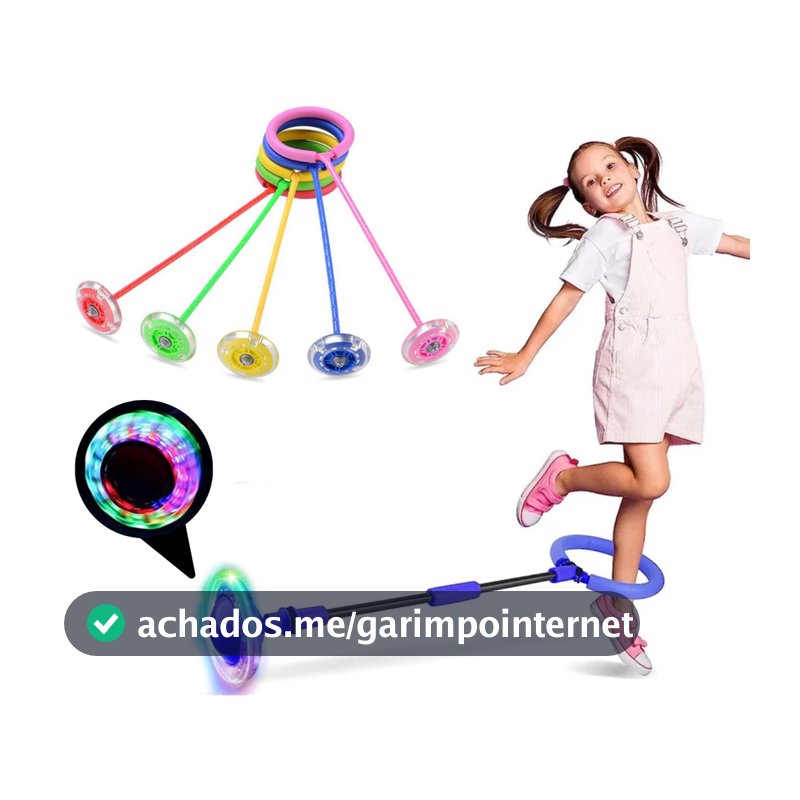 Pula Corda Giratório Com Led Brinquedo Infantil Gira Pula Corda LED Pisca/Pisca