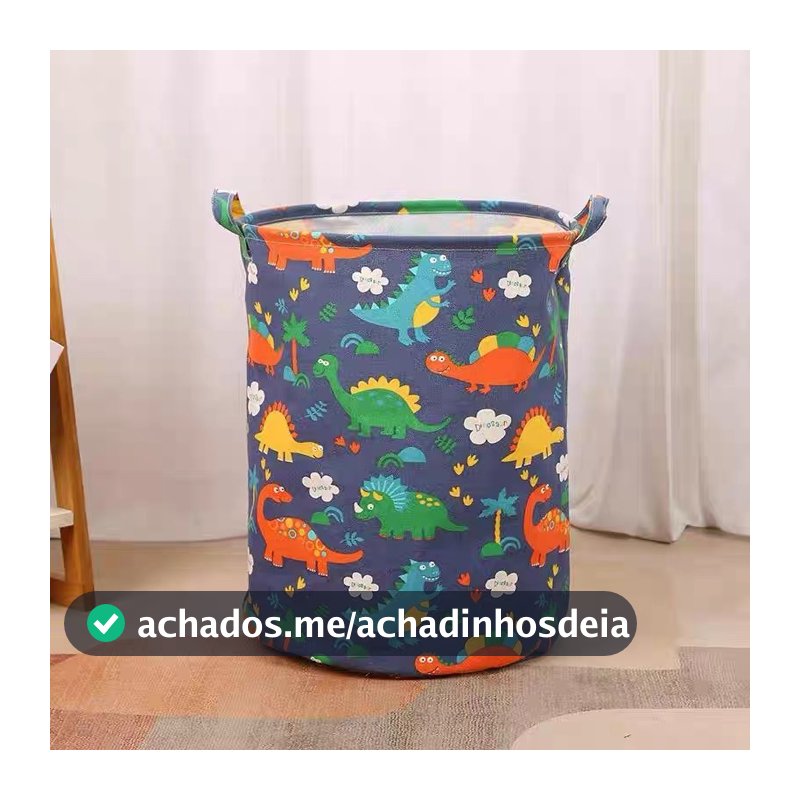 CESTO ORGANIZADOR MULTIUSO DOBRAVEL PROVA D'ÁGUA P/ ROUPA SUJA BRINQUEDOS