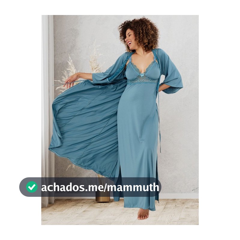 Kit Robe longo e camisola longa amamentação luxo maternidade