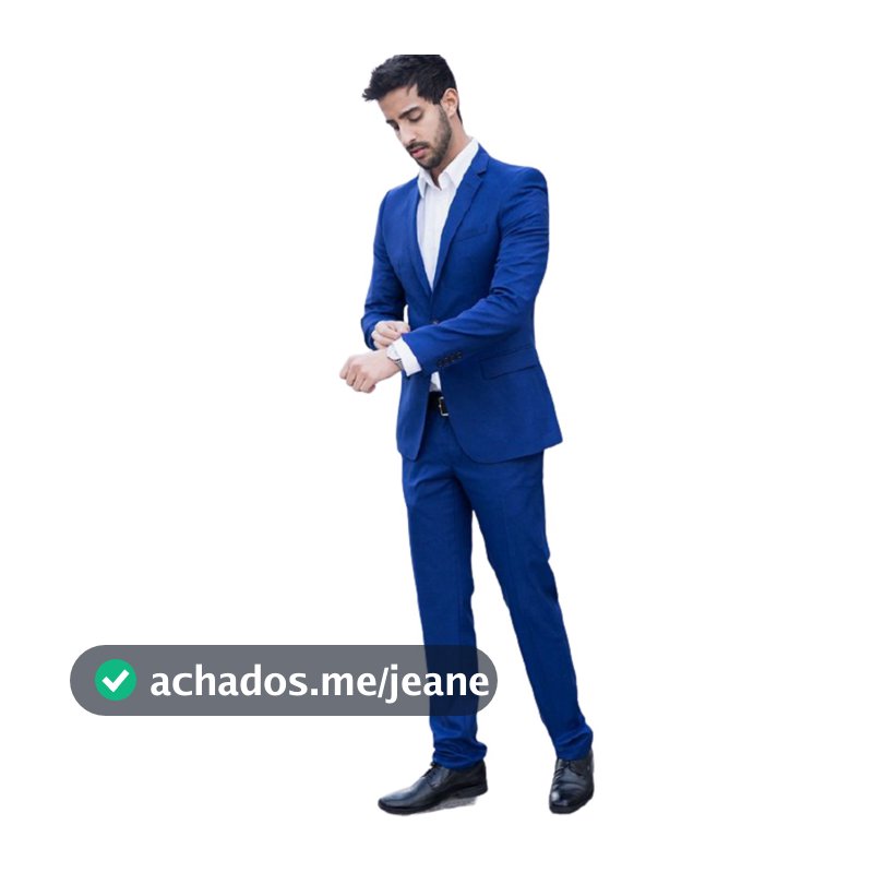 Terno masculino Completo Oxford Azul Royal ( Blazer + calça) - Slim Fit - modelo  Italiano barato