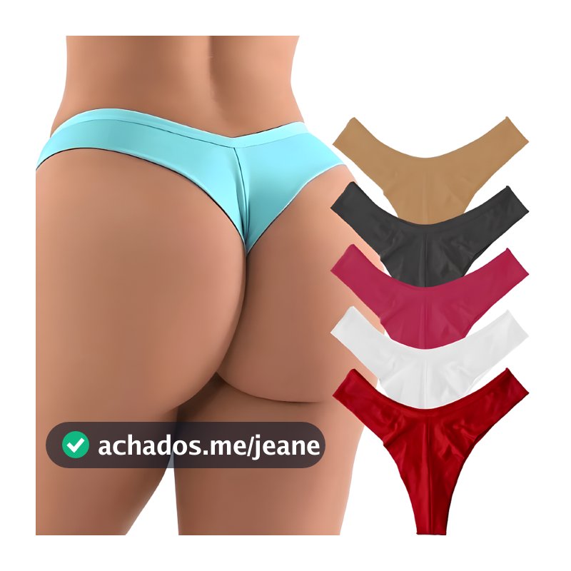 5 calcinhas fio dental duplo sem costura na parte do bumbum não marca a roupa