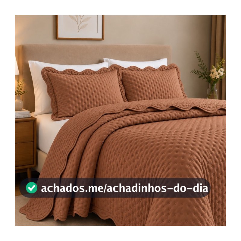Cobre Leito Balle Dots 3 Peças Casal Queen Micorpercal 400 Fios Quarto Hotel Luxuoso