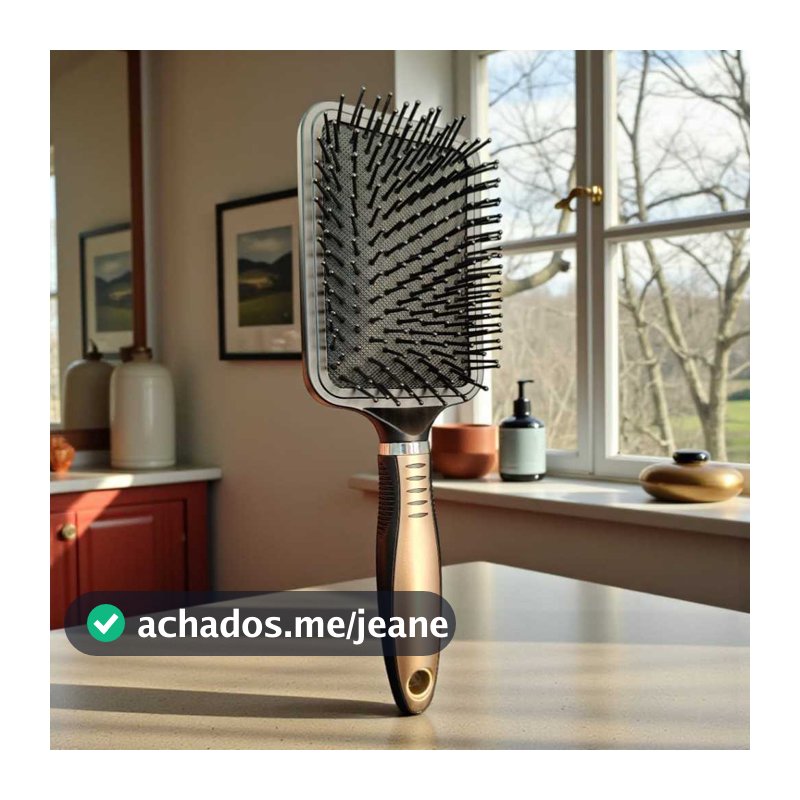 Escova Pente De Cabelo Modelo Raquete Profissional para pentear cabelos longos cerdas macias