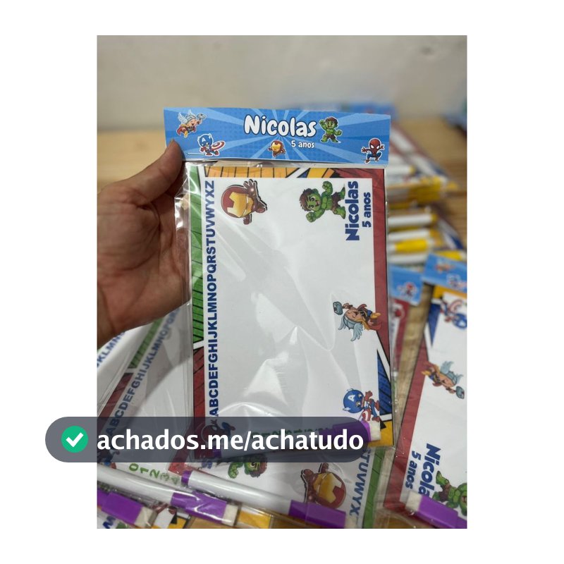 Lousa Mágica Personalizada Para Festa Infantil Lembrancinha Com Canetas Apagáveis Personalizado