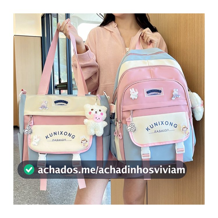 Mochila Escolar Grande Unissex Coreana Bolso Secreto Impermeável Mochila Feminina Grande 9045