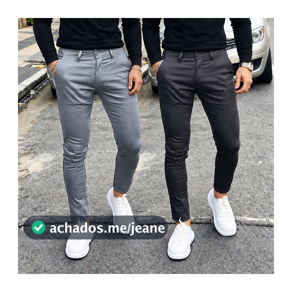 Kit 2 Calças SARJA Slim Social FIT Sport Fino