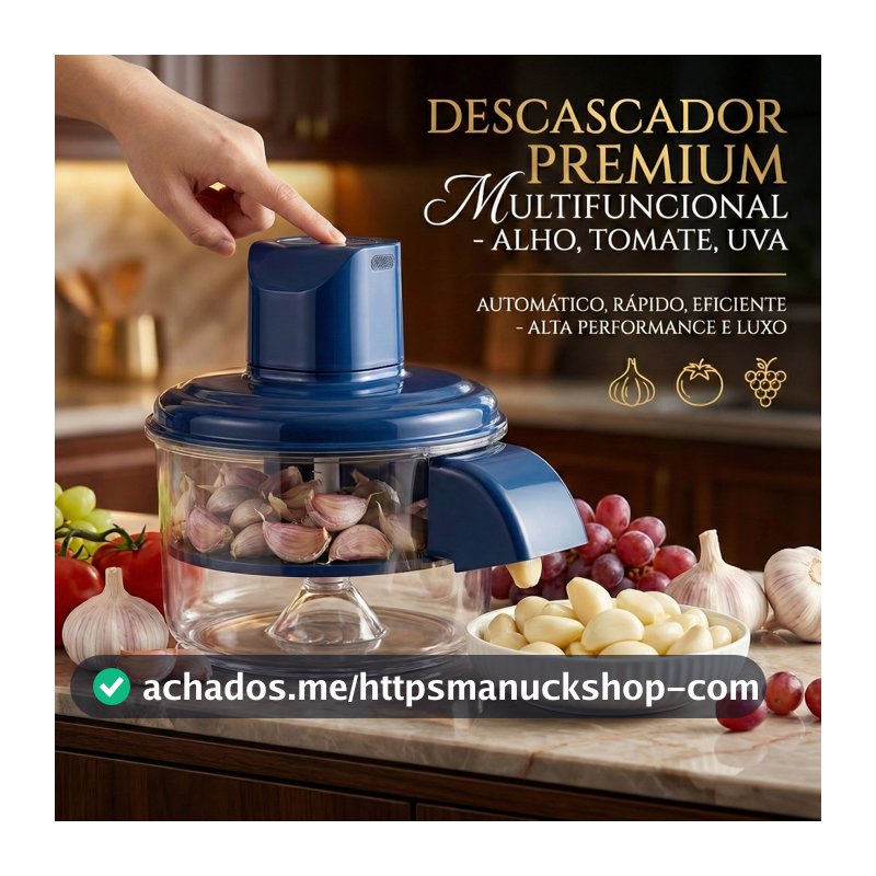 Descascador Elétrico De Alho E Uva Em Aço Inox Automático Prático