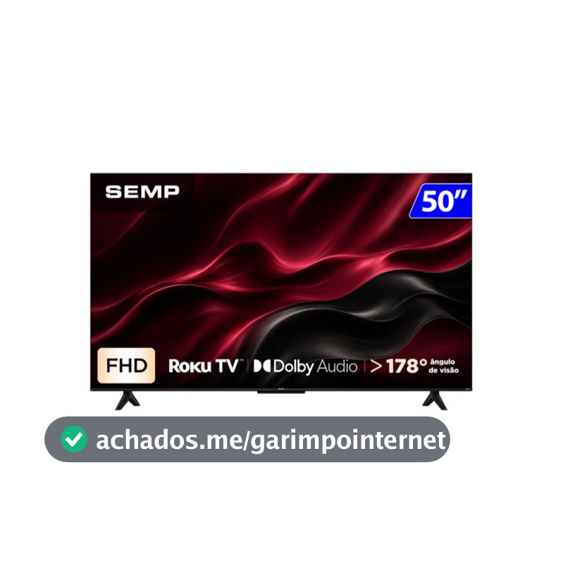 Smart TV Semp 50" LED Full HD Roku TV - 50S42R
