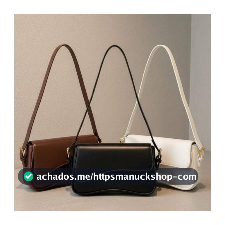 Kit 3 Bolsas Femininas Assimétrica de Ombro Baguete Meia Lua Casual Moderna Elegante Lançamento Promoção