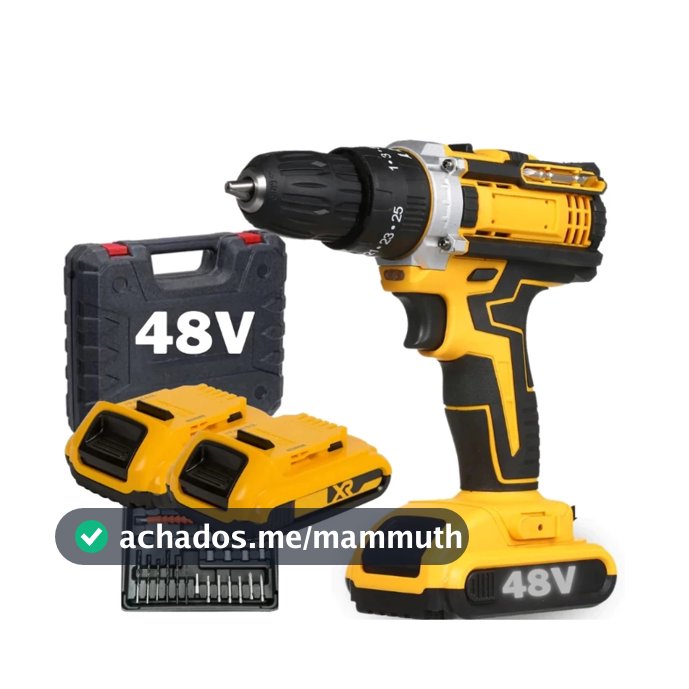 Parafusadeira e Furadeira c 2 Baterias + Maleta ou Parafusadeira c Jogo de Ferramentas Profissional